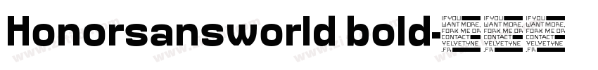 Honorsansworld bold字体转换